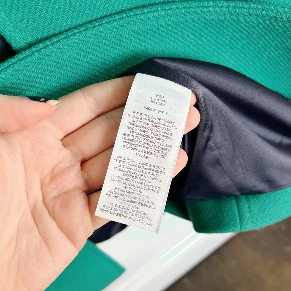 Boden Durham Wool Blend Coat Jade Green Size 8 - Picture 8 of 12